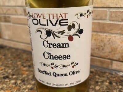Cream Cheese stuffed olive