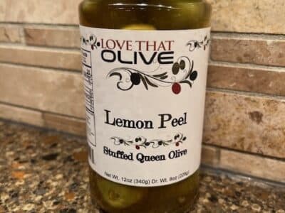 Lemon stuffed olive